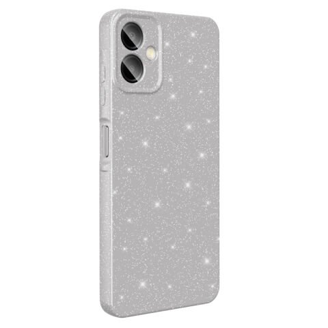 Galaxy A06 Kılıf Kamera Korumalı Simli Lüks Patinda Koton Kapak