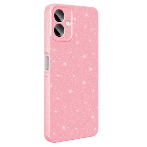Galaxy A06 Kılıf Kamera Korumalı Simli Lüks Patinda Koton Kapak