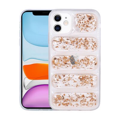 Apple iPhone 11 Kılıf Kamera Korumalı Simli Airbag'li Patinda Dalga Kapak