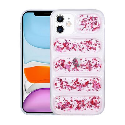 Apple iPhone 11 Kılıf Kamera Korumalı Simli Airbag'li Patinda Dalga Kapak