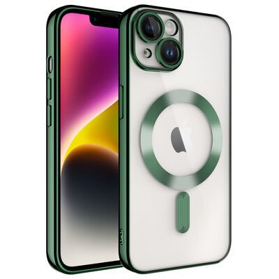 Apple iPhone 14 Plus Kılıf Kamera Korumalı Magsafe Wireless Şarj Özellikli Patinda Demre Kapak