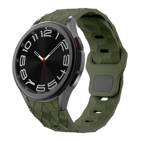 Galaxy Watch 6 40mm Patinda KRD-116 20mm Futbol Desenli Spor Tasarımlı Silikon Kordon