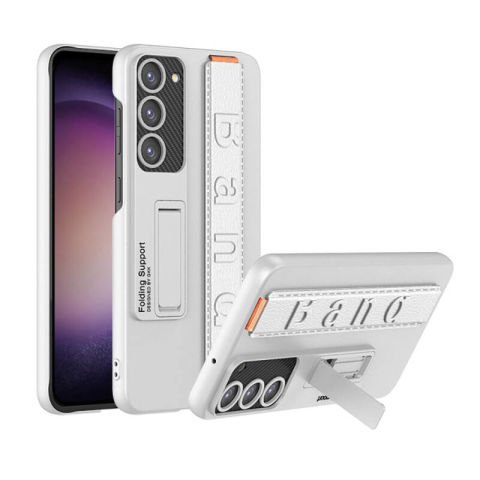 Galaxy S24 Kılıf Standlı El Tutacaklı Patinda Band Kapak