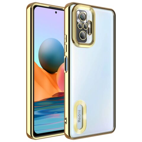 Xiaomi Redmi Note 10 Pro Kılıf Kamera Korumalı Logo Gösteren Patinda Omega Kapak