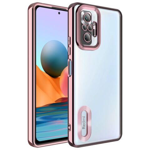 Xiaomi Redmi Note 10 Pro Kılıf Kamera Korumalı Logo Gösteren Patinda Omega Kapak