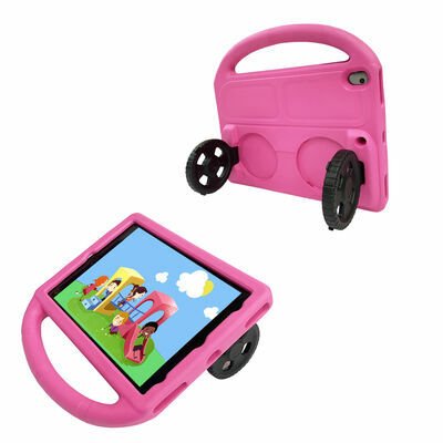 Apple iPad 10.2 (8.Nesil) Patinda Wheel Car Tekerlek Standlı Tablet Eva Silikon Kılıf