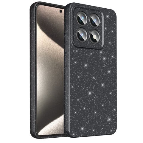 Xiaomi 14T Pro Kılıf Kamera Korumalı Simli Lüks Patinda Koton Kapak