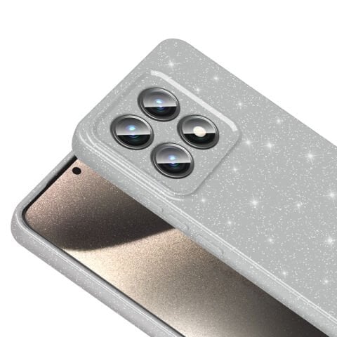 Xiaomi 14T Pro Kılıf Kamera Korumalı Simli Lüks Patinda Koton Kapak