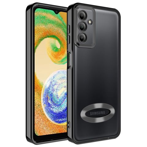 Galaxy A04S Kılıf Kamera Korumalı Logo Gösteren Patinda Omega Kapak