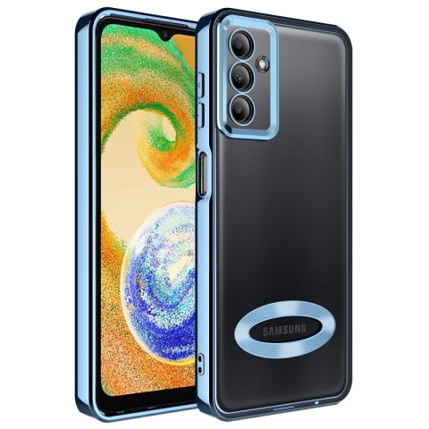 Galaxy A04S Kılıf Kamera Korumalı Logo Gösteren Patinda Omega Kapak