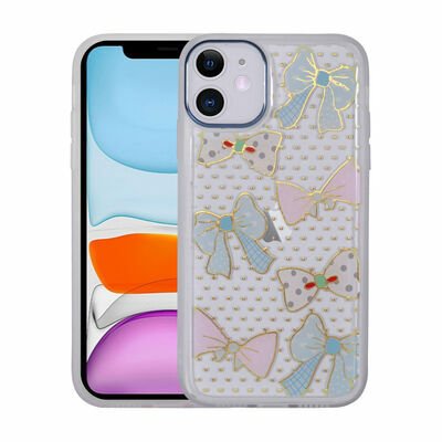 Apple iPhone 11 Kılıf Figürlü Desenli Işıltılı Sert Patinda Sos Kapak