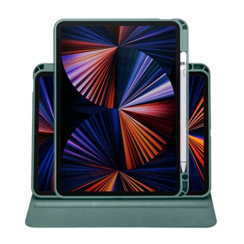 Apple iPad Air 10.9 2020 (4.Nesil) Kılıf Patinda Termik Kalem Bölmeli Dönebilen Standlı Kılıf