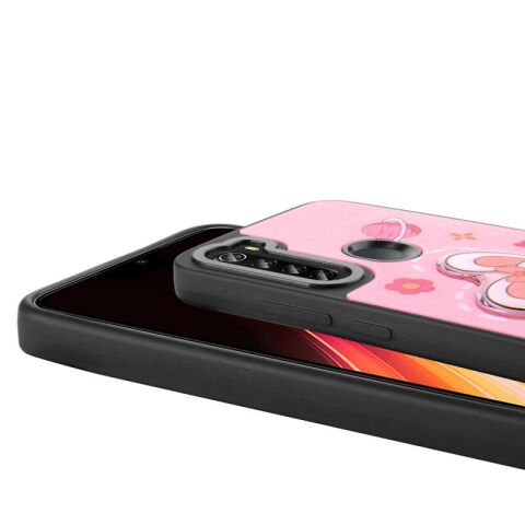 Xiaomi Redmi Note 8 Kılıf Parlayan Kabartmalı İkonik Figürlü Patinda Amas Silikon Kapak