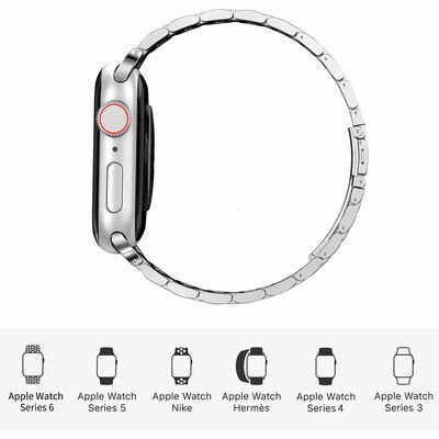 Apple Watch 40mm Wiwu Ultra Thin Steel Belt Three Beads Metal Kordon