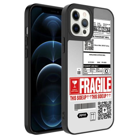 Apple iPhone 12 Pro Max Kılıf Aynalı Desenli Kamera Korumalı Parlak Patinda Mirror Kapak
