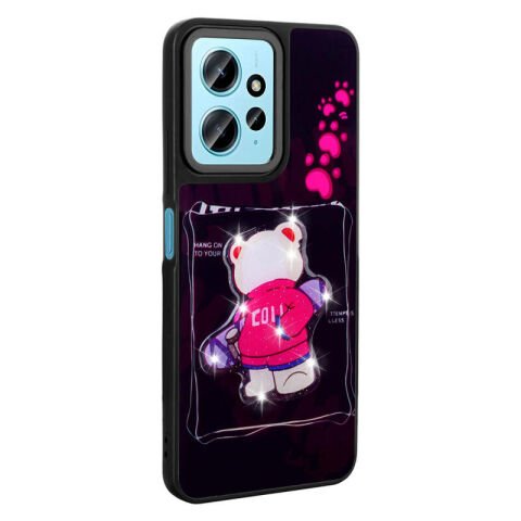 Xiaomi Redmi Note 12 4G Kılıf Parlayan Kabartmalı İkonik Figürlü Patinda Amas Silikon Kapak