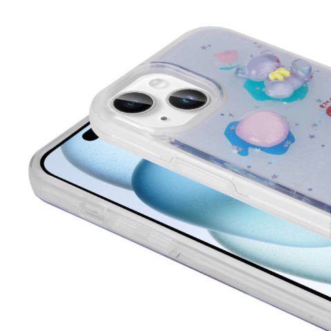 Apple iPhone 15 Kılıf Kabartma Figürlü Parlak Patinda Minimini Silikon Kapak