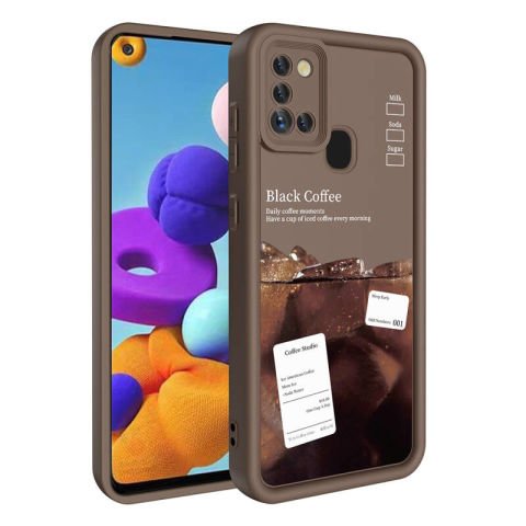 Galaxy A21S Kılıf Kamera Korumalı Baskılı Arka Yüzey Patinda Klas Kapak