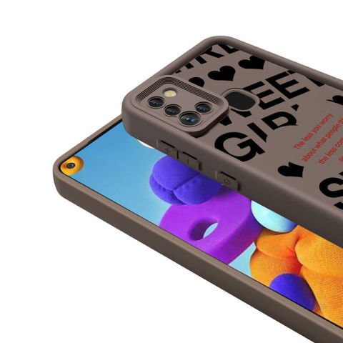 Galaxy A21S Kılıf Kamera Korumalı Baskılı Arka Yüzey Patinda Klas Kapak