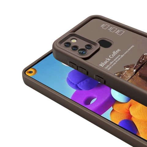 Galaxy A21S Kılıf Kamera Korumalı Baskılı Arka Yüzey Patinda Klas Kapak