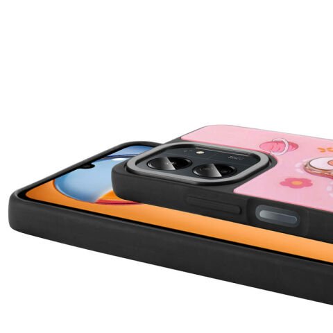 Xiaomi Redmi 13C Kılıf Parlayan Kabartmalı İkonik Figürlü Patinda Amas Silikon Kapak
