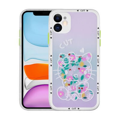 Apple iPhone 11 Kılıf Kamera Korumalı Desenli Sert Patinda Hess Kapak