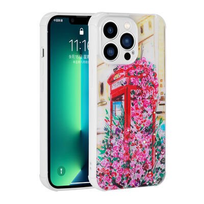 Apple iPhone 11 Pro Kılıf Simli Desenli Kamera Korumalı Parlak Patinda Popy Kapak