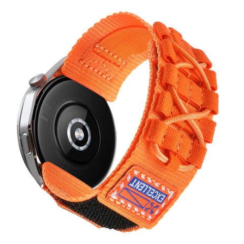 Huawei Watch GT 3 46mm Patinda KRD-112 22mm Orbital Örgülü Halat Tasarımlı Naylon Kumaş Hasır Kordon