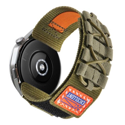Huawei Watch GT 3 46mm Patinda KRD-112 22mm Orbital Örgülü Halat Tasarımlı Naylon Kumaş Hasır Kordon
