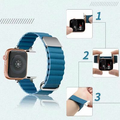 Apple Watch 42mm KRD-78 PU Deri Kordon Strap Kayış