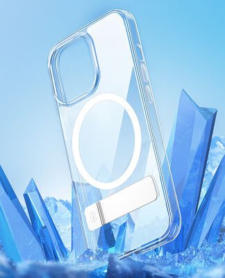 Apple iPhone 14 Plus Kılıf Standlı Magsafe Wireless Şarj Özellikli Wiwu Aurora Serisi Kapak