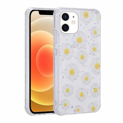Apple iPhone 11 Kılıf Simli Desenli Kamera Korumalı Parlak Patinda Popy Kapak