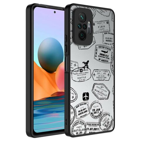 Xiaomi Redmi Note 10 Pro Kılıf Aynalı Desenli Kamera Korumalı Parlak Patinda Mirror Kapak
