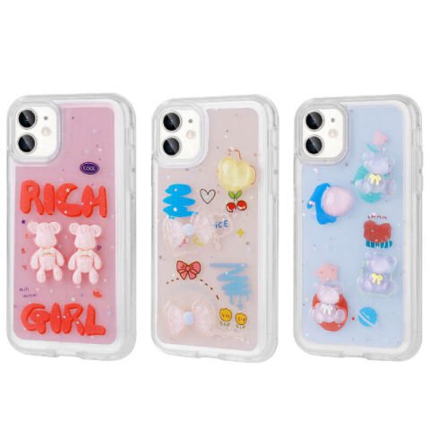 Apple iPhone 11 Kılıf Kabartma Figürlü Parlak Patinda Minimini Silikon Kapak