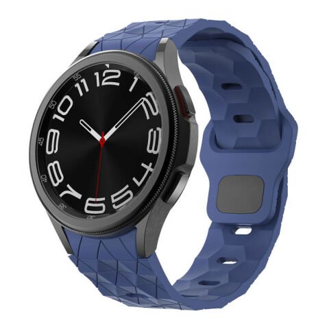Galaxy Watch 6 44mm Patinda KRD-116 20mm Futbol Desenli Spor Tasarımlı Silikon Kordon