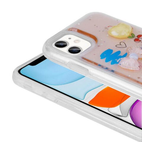Apple iPhone 11 Kılıf Kabartma Figürlü Parlak Patinda Minimini Silikon Kapak