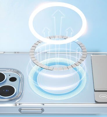 Apple iPhone 14 Pro Kılıf Standlı Magsafe Wireless Şarj Özellikli Wiwu Aurora Serisi Kapak