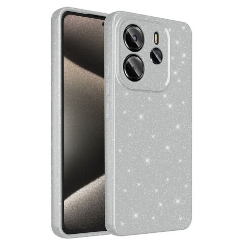 Xiaomi Redmi Note 14 5G Kılıf Kamera Korumalı Simli Lüks Patinda Koton Kapak