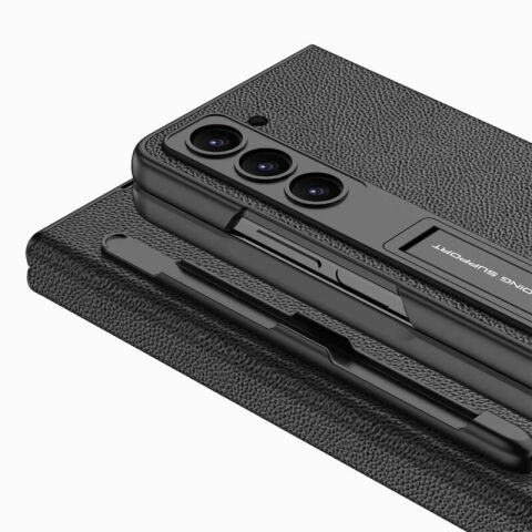Galaxy Z Fold 5 Kılıf Patinda Kalem Bölmeli Droga Kapak