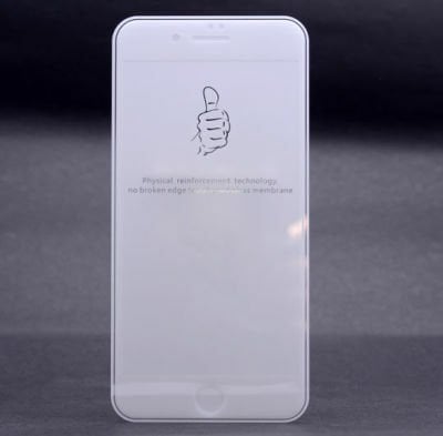 Apple iPhone 8 Plus Patinda Kenarları Kırılmaya Dayanıklı Cam Ekran Koruyucu