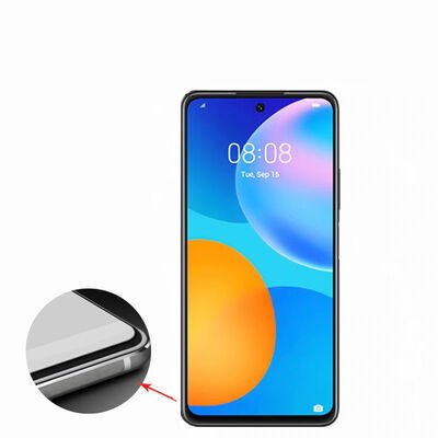 Huawei P Smart 2021 Patinda Kenarları Kırılmaya Dayanıklı Cam Ekran Koruyucu