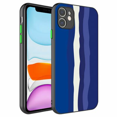 Apple iPhone 11 Kılıf Kamera Korumalı Renkli Temperli Patinda X-Cam Kapak
