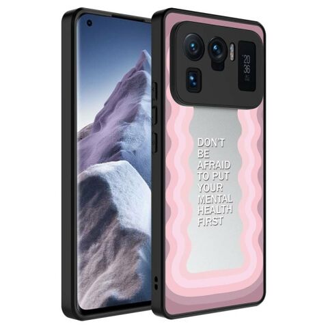 Xiaomi Mi 11 Ultra Kılıf Aynalı Desenli Kamera Korumalı Parlak Patinda Mirror Kapak