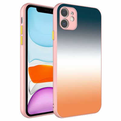 Apple iPhone 11 Kılıf Kamera Korumalı Renkli Temperli Patinda X-Cam Kapak