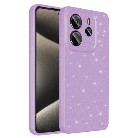 Xiaomi Redmi Note 14 Kılıf Kamera Korumalı Simli Lüks Patinda Koton Kapak