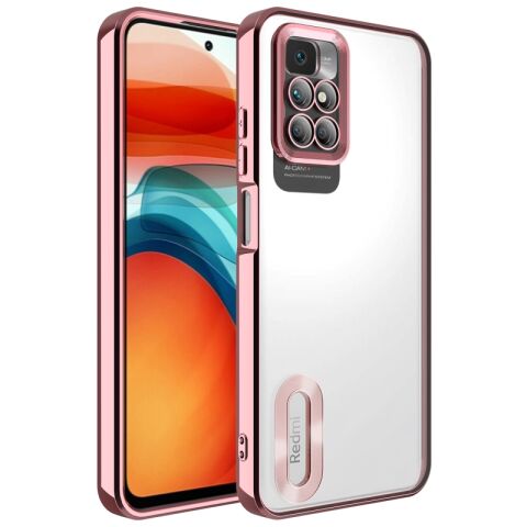 Xiaomi Redmi 10 Kılıf Kamera Korumalı Logo Gösteren Patinda Omega Kapak