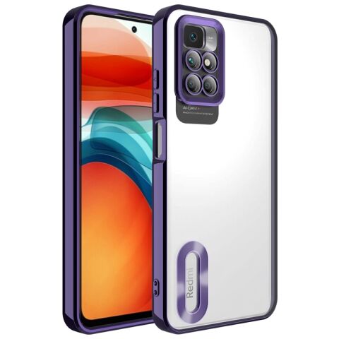 Xiaomi Redmi 10 Kılıf Kamera Korumalı Logo Gösteren Patinda Omega Kapak