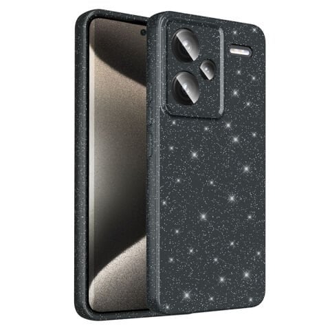 Xiaomi Redmi Note 13 Pro Plus 5G Kılıf Kamera Korumalı Simli Lüks Patinda Koton Kapak