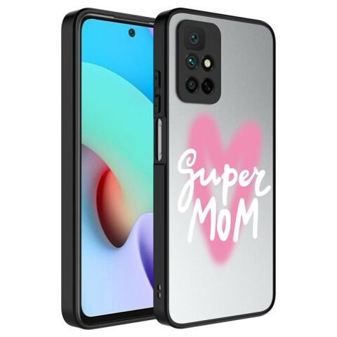 Xiaomi Redmi 10 Kılıf Aynalı Desenli Kamera Korumalı Parlak Patinda Mirror Kapak