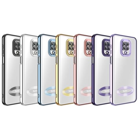 Xiaomi Redmi Note 9 Pro Kılıf Kamera Korumalı Logo Gösteren Patinda Omega Kapak